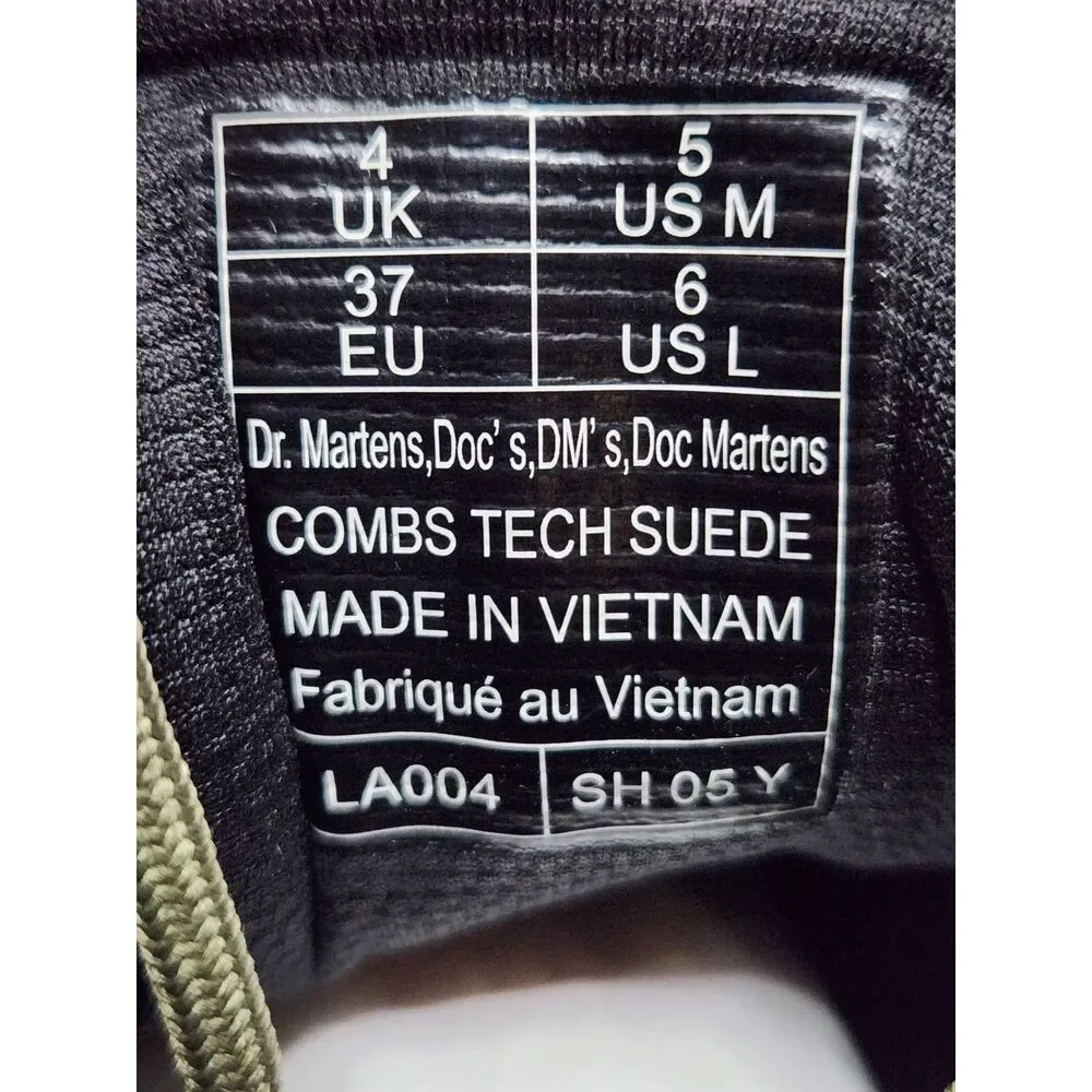 Dr. Martens Combs Tech Suede Boots Women’s 6 DMS Olive